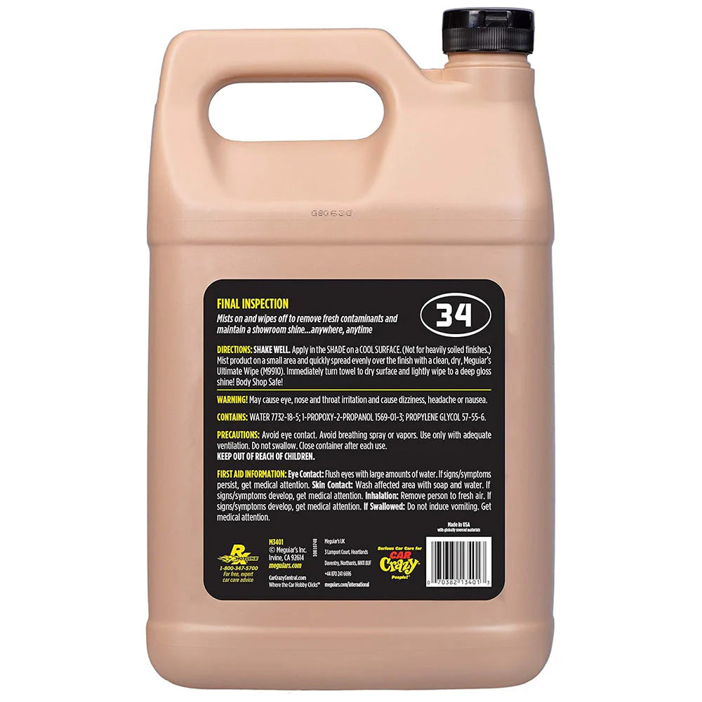Meguiar's Professional Final Inspection Wipe-Off Detailer - 1 Gallon