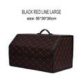 Car Trunk Organizer Box, Large Capacity, Auto Multiuse Tools, Storage Bag, Stowing, Tidying, Leather, Folding for Emergency