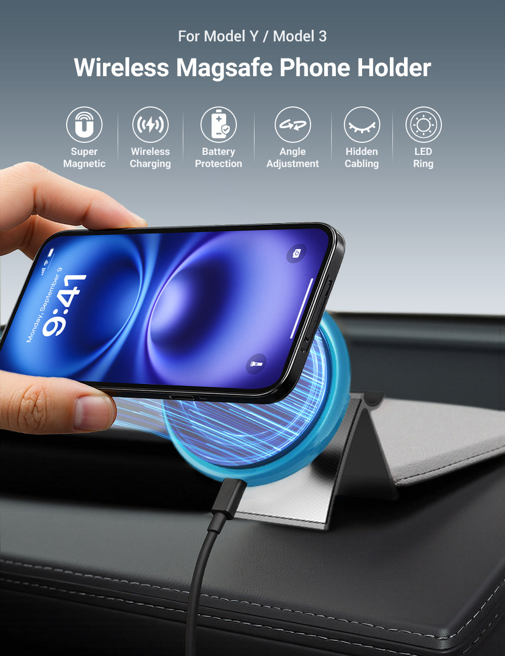 Magsafe Phone Mount for Model 3 / Model Y | TESERY